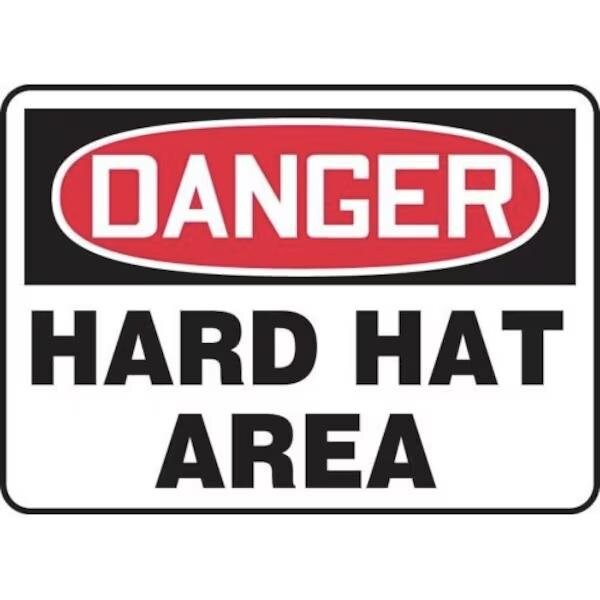 Accuform OSHA DANGER SAFETY SIGN HARD HAT FRMPPA005VA FRMPPA005VA - main